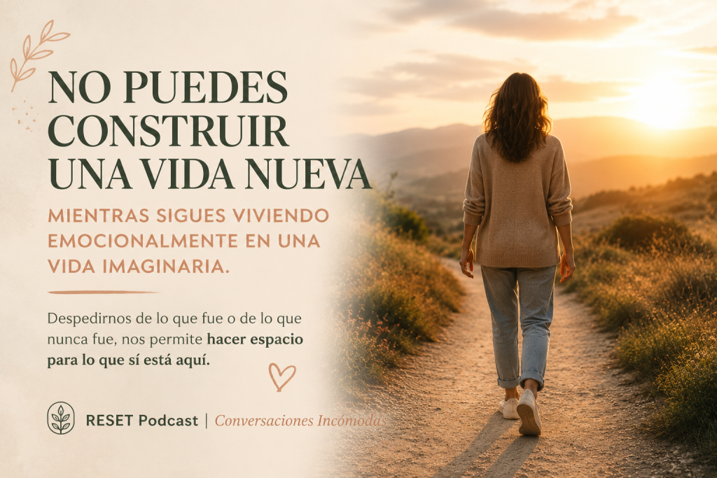 Persona caminando hacia adelante simbolizando nuevos comienzos y aceptación de una vida diferente.